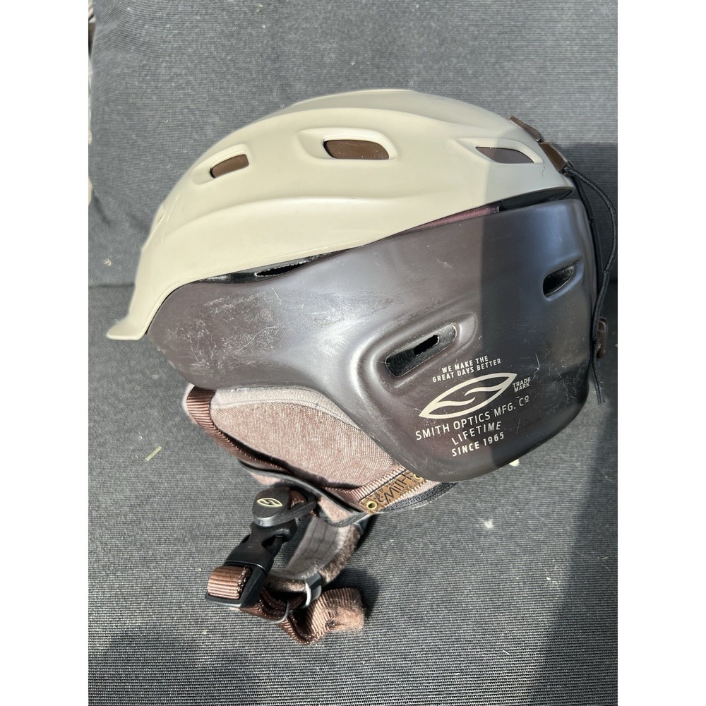 Smith Vantage Ski Snowboard Helmet Medium M Brown Tan Untested Skullcandy Audio